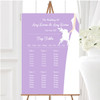 Lilac Bride Personalised Wedding Seating Table Plan