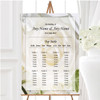 White Rose Personalised Wedding Seating Table Plan