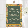 Green Yellow Orange Vintage Personalised Any Wording Welcome To Our Wedding Sign