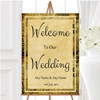 Vintage I Love You Postcard Style Personalised Any Wording Welcome Wedding Sign