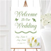 Stunning White Lily Green Personalised Any Wording Welcome To Our Wedding Sign