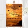Lovely Beach At Sunset Abroad Personalised Any Wording Welcome Wedding Sign