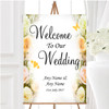 Peach Ivory Cream Rose Garden Personalised Any Wording Welcome Wedding Sign