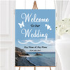 View Of A Cyprus Beach Abroad Personalised Any Wording Welcome Wedding Sign