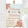 Shabby Chic Vintage Floral Classic Light Personalised Welcome Wedding Sign Shabby Chic Vintage Floral Classic Light Personalised Welcome Wedding Sign