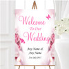 Pink Crystal Diamond Personalised Any Wording Welcome To Our Wedding Sign