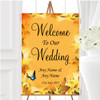 Orange Lily Flower Personalised Any Wording Welcome To Our Wedding Sign