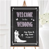 Chalkboard Pink Personalised Any Wording Welcome To Our Wedding Sign