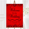 Red Flare Personalised Any Wording Welcome To Our Wedding Sign