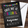 Chalk Bunting Colourful Personalised School Personalised Good Luck Card
