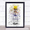 Watercolour Splatter Angostura Bitters Bottle Wall Art Print