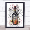 Watercolour Splatter Tia Maria Coffee Liqueur Bottle Wall Art Print