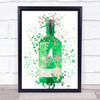 Watercolour Splatter Whitley Neill Aloe And Cucumber Gin Bottle Wall Art Print