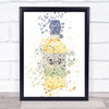 Watercolour Splatter Edinburgh Gin Elderflower Liqueur Bottle Wall Art Print