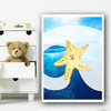 Under The Sea Starfish Children's Nursery Bedroom Wall Art Print