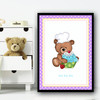 Baking Cakes Teddy 2 Children's Nursery Bedroom Wall Art Print