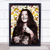 Janis Joplin Butterflies Funky Framed Wall Art Print