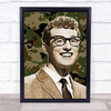 Buddy Holly Camouflage Funky Framed Wall Art Print