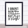 On My List Travelling Quote Typography Wall Art Print