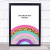 Rainbow Love In Many Varieties Gay LGBT Quote Typography Wall Art Print