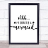 Secretly A Mermaid Quote Typography Wall Art Print