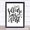 Self Care Comes First Quote Typography Wall Art Print