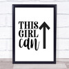 This Girl Can Quote Typography Wall Art Print