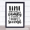 Time Spent With Family Quote Typography Wall Art Print