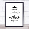 Tired As A Mother Quote Typography Wall Art Print