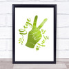 Vege As Fuck Green Style Quote Typography Wall Art Print