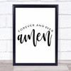 Christian Prayer Forever Amen Quote Typography Wall Art Print