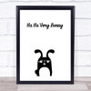 Ha Ha Very Bunny Quote Typography Wall Art Print