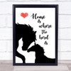 Home Is Where The Herd Is Horse Quote Typography Wall Art Print