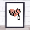 Love Beer Quote Typography Wall Art Print