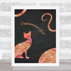 Cat 4 Framed Wall Art Print