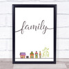 Family Home Framed Wall Art Print