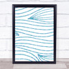 Line Waves Full Framed Wall Art Print