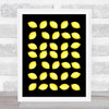 Mini Lemons Repeated Decorative Wall Art Print