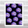 Plum Repeated Decorative Wall Art Print