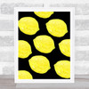 Lemon Repeat Decorative Wall Art Print