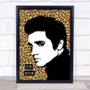 Elvis On Leopard Print Decorative Wall Art Print