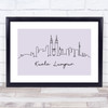 Block Colour Line Art Kuala Lumpur Decorative Wall Art Print