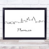 Black & White Line Art Florence Decorative Wall Art Print