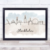 Watercolour Line Art Stockholm Decorative Wall Art Print