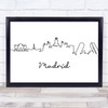 Black & White Line Art Madrid Decorative Wall Art Print