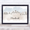 Watercolour Line Art Madrid Decorative Wall Art Print