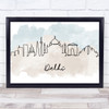 Watercolour Line Art Delhi Decorative Wall Art Print