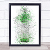 Watercolour Splatter Ciroc Apple Vodka Bottle Wall Art Print