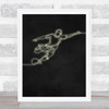 Glow Effect Footballer Decorative Wall Art Print