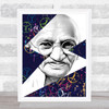 Gandhi Lightening Flash Peace Symbols Modern Funky Wall Art Print